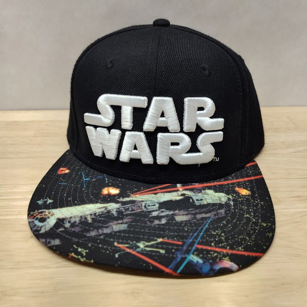 Star Wars Hat Cap Snapback Black White Adjustable Embroidered Adult Mens Casual